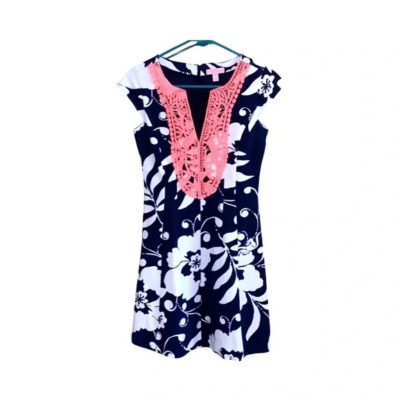 Lilly Pulitzer Briella Printed Fit and Flare A Line Floral Palm Beach Dress - Picture 3 of 7